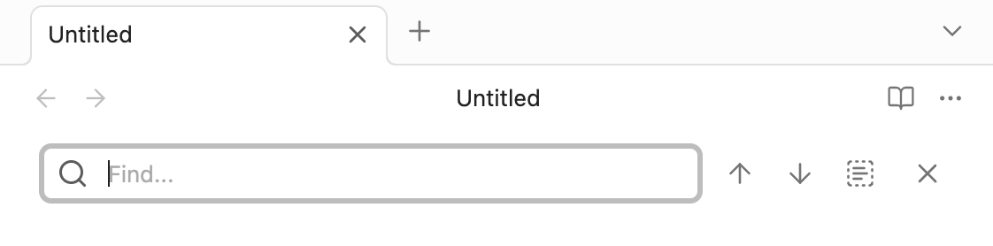 Obsidian search bar showing find feature